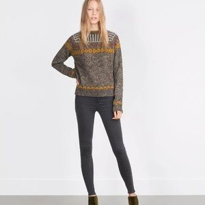 Zara high waisted stretchy ash color jeans Sz 0